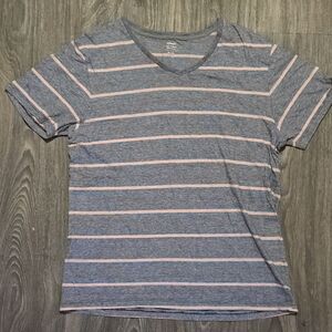 Woman's Old Navy | Light Grey Striped T-Shirt